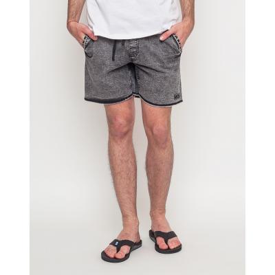 Kraťasy Afends Elastic Denim Short Black Acid Wash