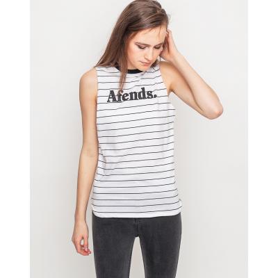 Logo tee Afends Nice Black & White Stripe