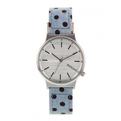 Hodinky Komono Wizard Print denim polkadot