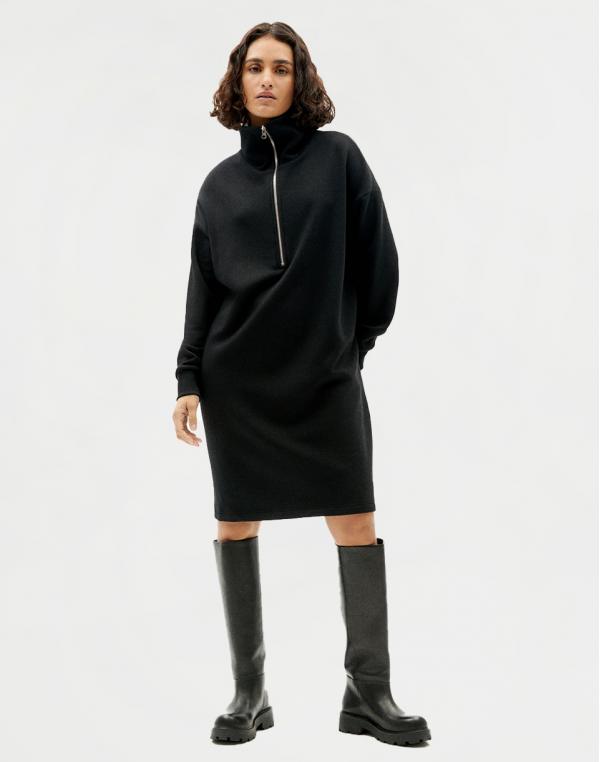 Thinking MU Black Anne Dress BLACK XS