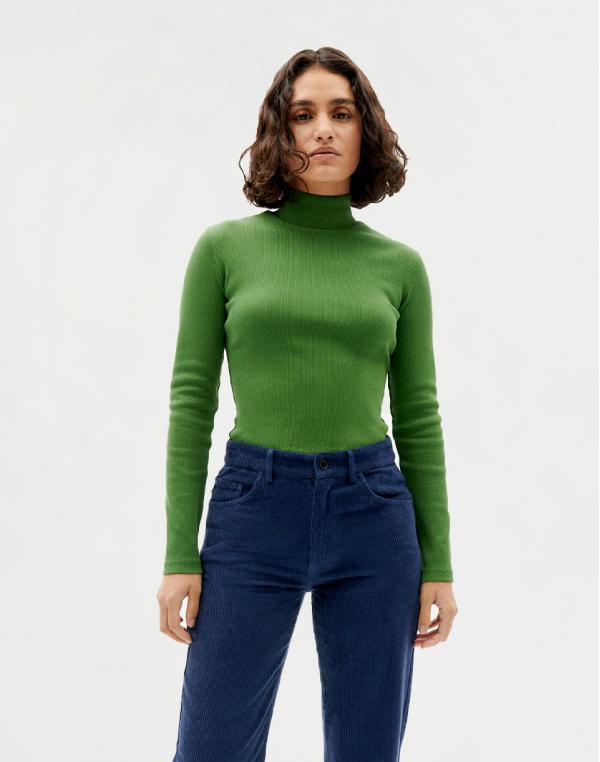 Tričko Thinking MU Garden Green Rib Aine L/S Top GARDEN GREEN