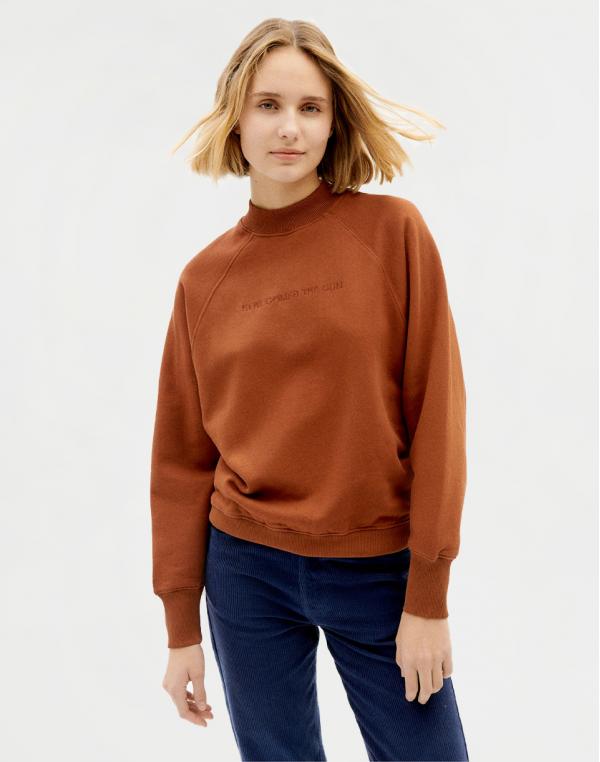 Thinking MU Here Comes The Sun Red Fantine Sweatshirt NEW CLAY RED XS