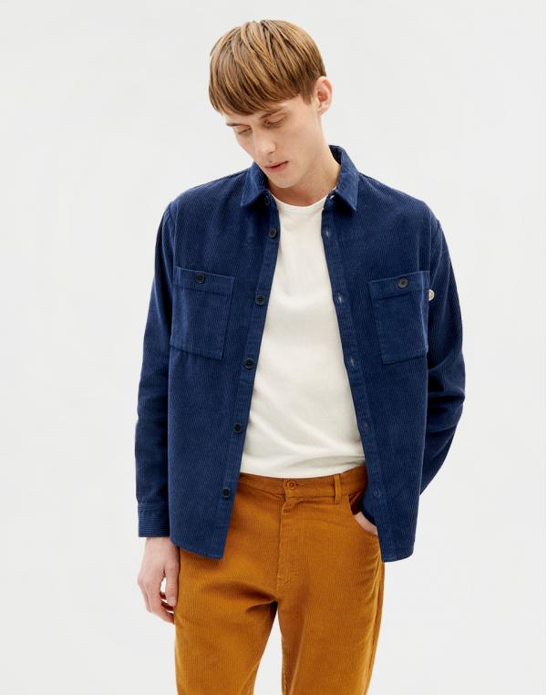 Thinking MU Navy Corduroy Bes Overshirt NAVY S