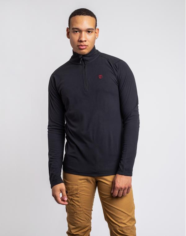 Tričko Fjällräven Pine Half Zip M 550 Black