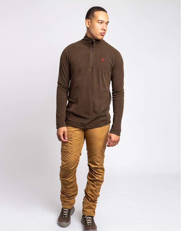 Tričko Fjällräven Pine Half Zip M 633 Dark Olive