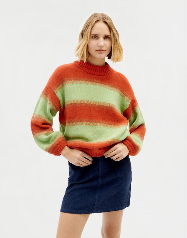 Thinking MU Red Lada Knitted Sweater RED XS