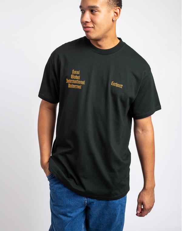 Tričko Carhartt WIP S/S Letterman T-Shirt Dark Cedar / Ochre
