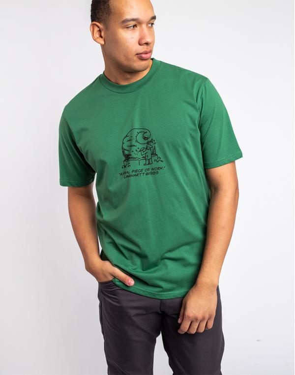 Tričko Carhartt WIP S/S Piece Of Work T-Shirt BonsaA— / Black