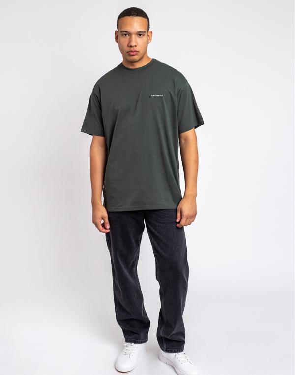 Tričko Carhartt WIP S/S Script Embroidery T-Shirt Boxwood / White