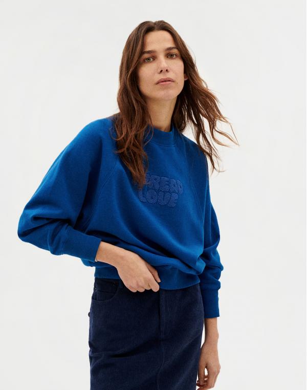 Thinking MU Spread Love Klein Blue Sweatshirt KLEIN BLUE XS