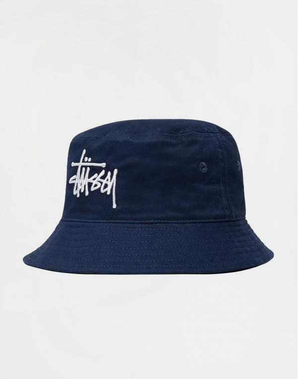 Stüssy Brushed Big Basic Bucket Hat NAVY S/M
