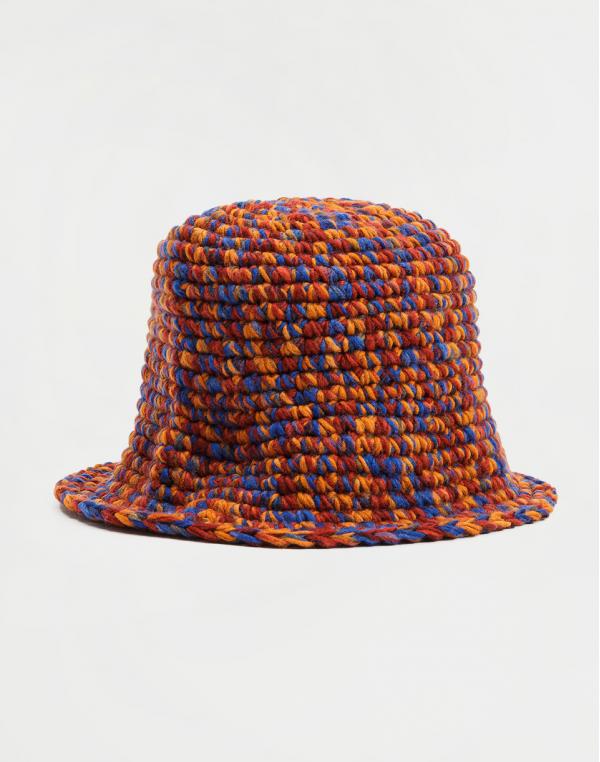 Stüssy Melange Yarn Knit Bucket Hat ORANGE