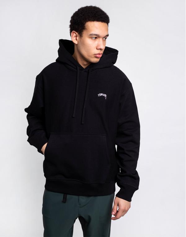 Stüssy Stock Logo Hood BLACK L