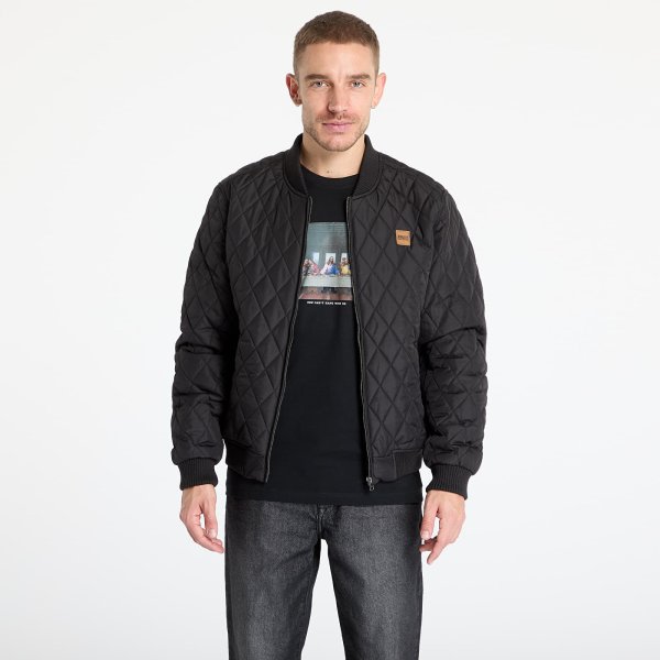 Bunda Urban Classics Diamond Quilt Nylon Jacket Black M
