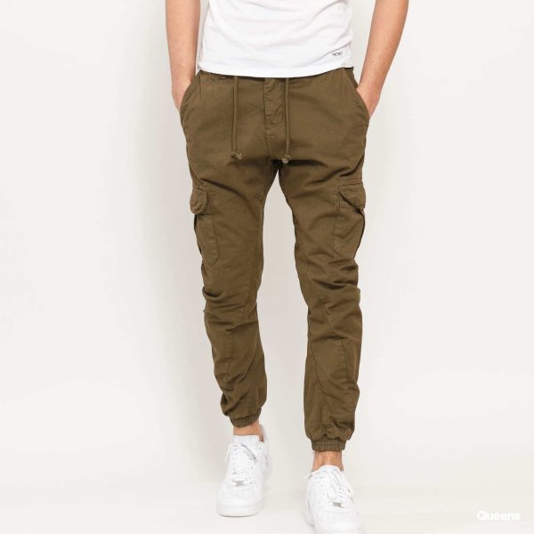 Kalhoty Urban Classics Cargo Jogging Pants Green S