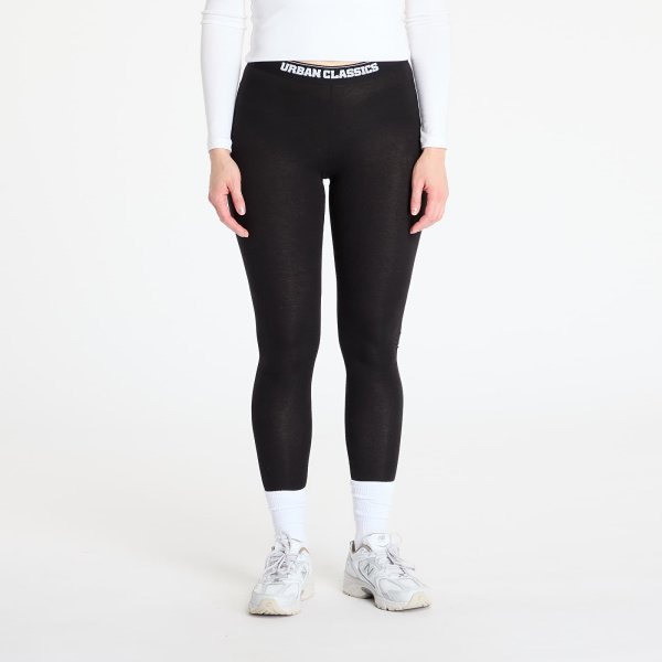 Legíny Urban Classics Ladies Logo Leggings Black L