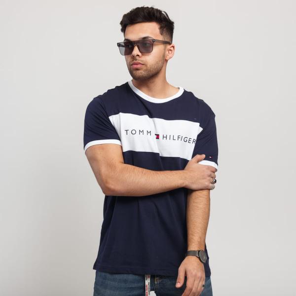 Tričko s krátkým rukávem Tommy Hilfiger CN SS Tee Logo Flag C/O Navy