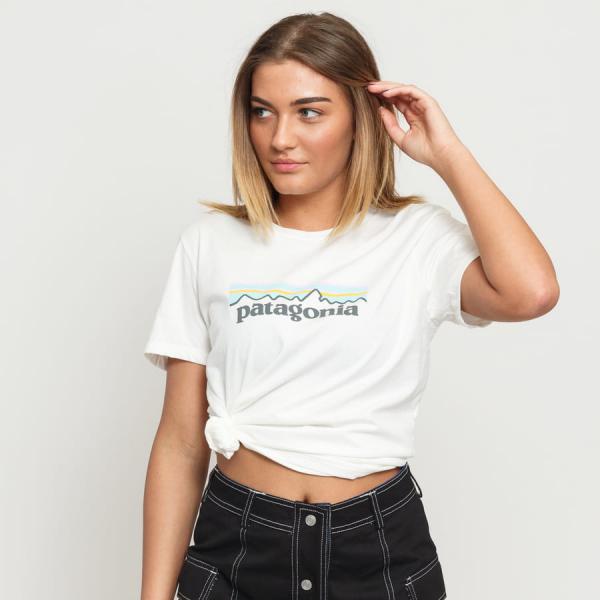 Dámské tričko Patagonia W's Pastel P-6 Logo Organic Crew Tee White