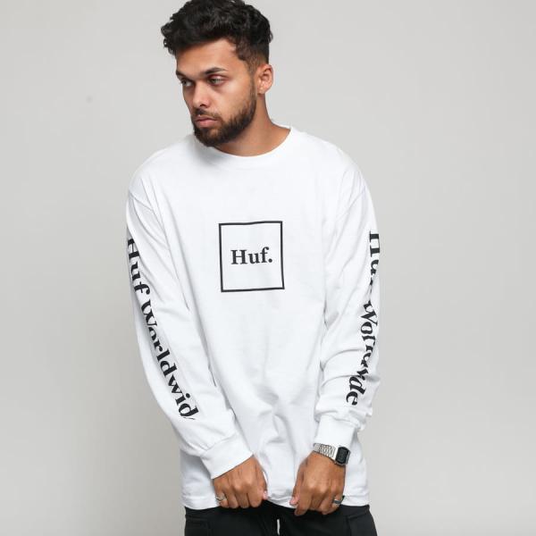 HUF Essentials Domestic LS Tee bílé