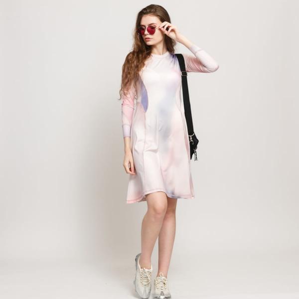 Šaty WOOD WOOD Sue Dress krémové / růžové / fialové
