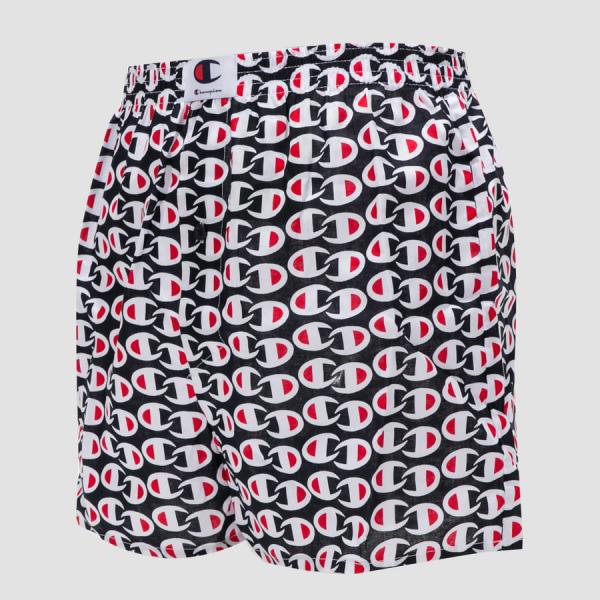 Champion Boxery Loose Premium černé / bílé / červené