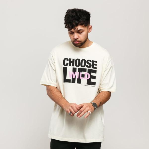 Tričko s krátkým rukávem WOOD WOOD Jim T-shirt krémové