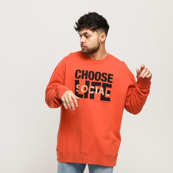 Mikina WOOD WOOD Lou Sweatshirt tmavě oranžová