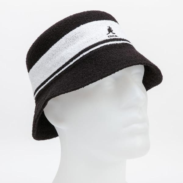 KANGOL Bermuda Stripe Bucket Black/ White
