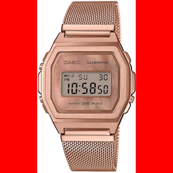 Hodinky Casio A1000MPG-9EF růžově zlatá