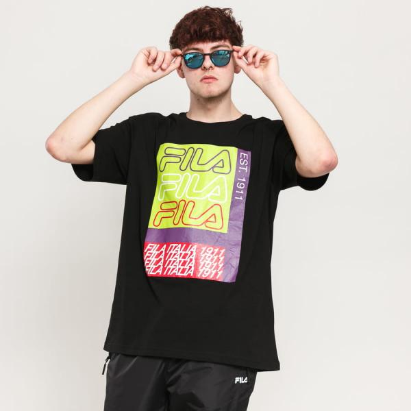 Tričko s krátkým rukávem Fila Caradoc Dropped černé