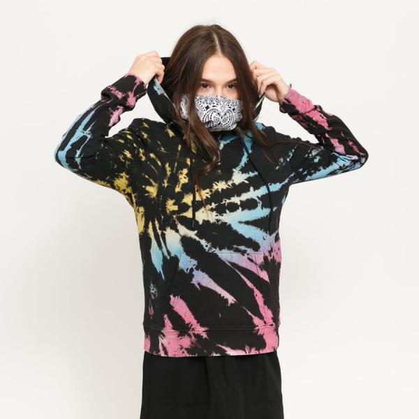 Dámská mikina Urban Classics Ladies Tie Dye Hoody černá / multicolor