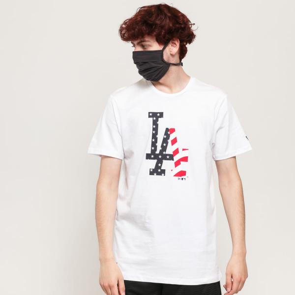 Tričko s krátkým rukávem New Era MLB Infill Team Logo Tee LA bílé