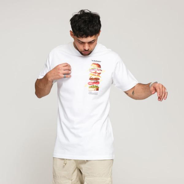 Tričko Urban Classics A Burger Tee White 5XL