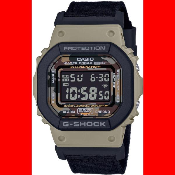 Hodinky Casio G-Shock DW 5610SUS-5ER "Utility Color Series" černá / béžová / camo