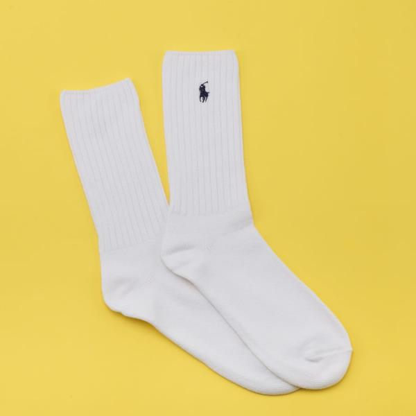 Ponožky Polo Ralph Lauren Classic Cotton Crew Socks bílé