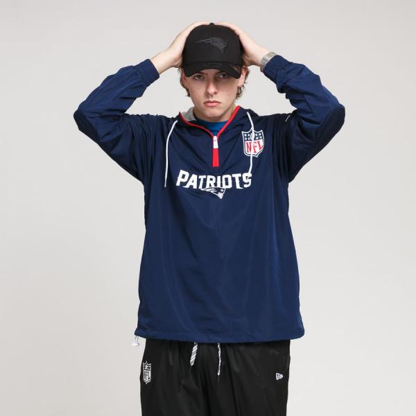 Větrovka New Era NFL 1/4 Zip Windbreaker Patriots navy