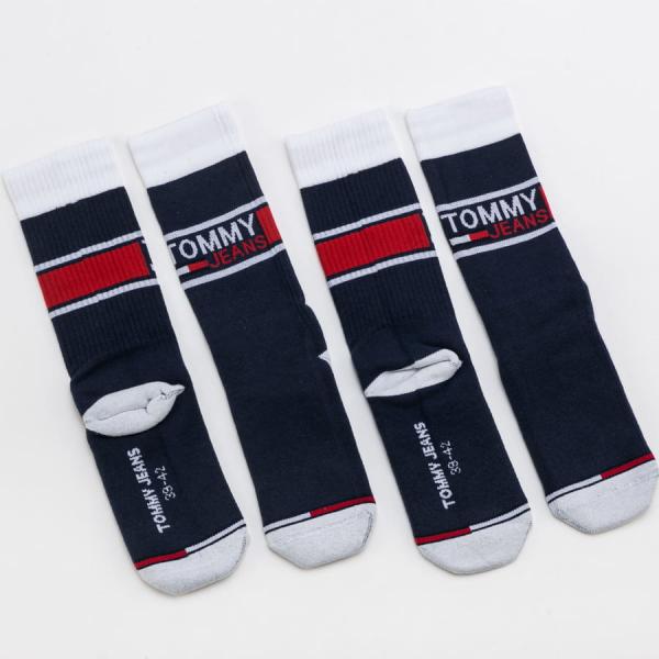Ponožky TOMMY JEANS TMJ 2Pack Sock navy / bílé / červené