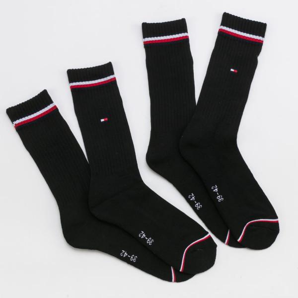 Ponožky Tommy Hilfiger M 2Pack Iconic Sock černé