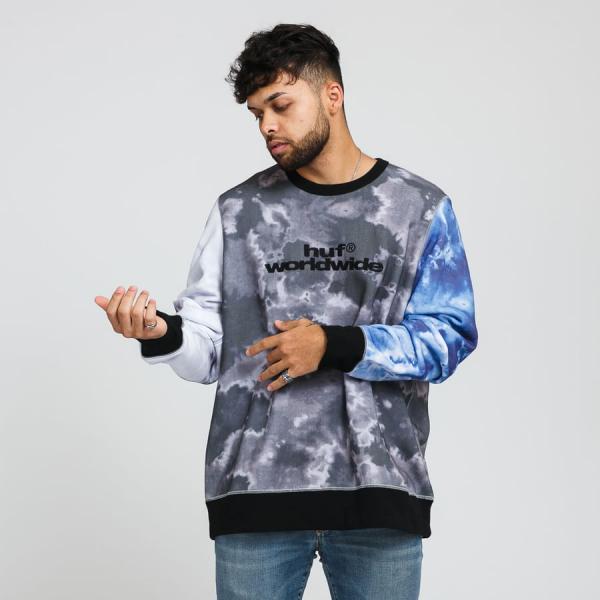 Mikina HUF Euphoria Pullover tmavě šedá / šedá / černá