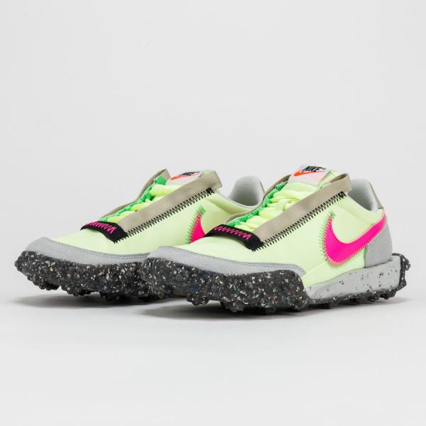 Nike Waffle Racer Crater barely volt / pink blast - black