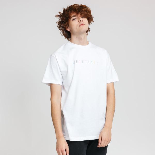 Tričko s krátkým rukávem The Quiet Life Rainbow Tee White
