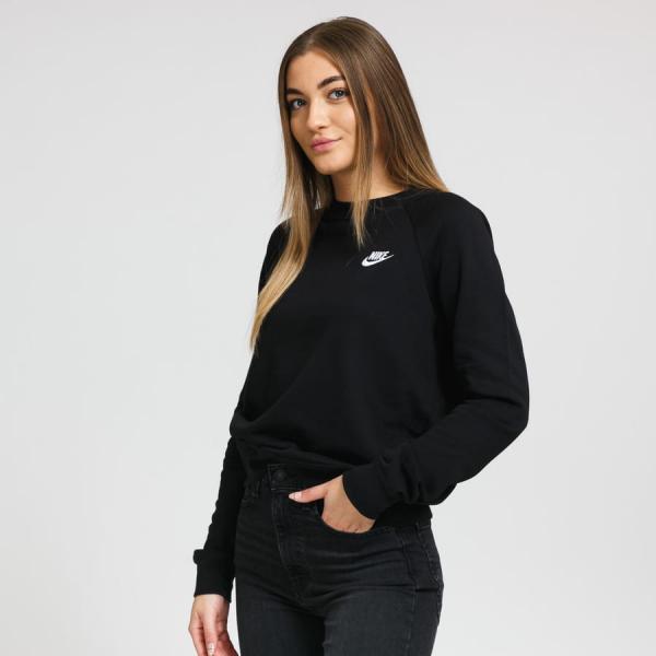 Mikina Nike Sportswear Essential Women's Fleece Crew Black/ White L