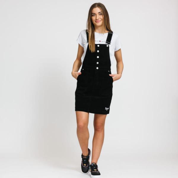 Šaty TOMMY JEANS W Crossback Dungaree černé