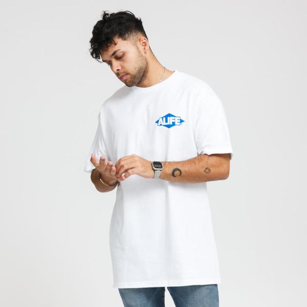Tričko s krátkým rukávem Alife Drafting Tee White