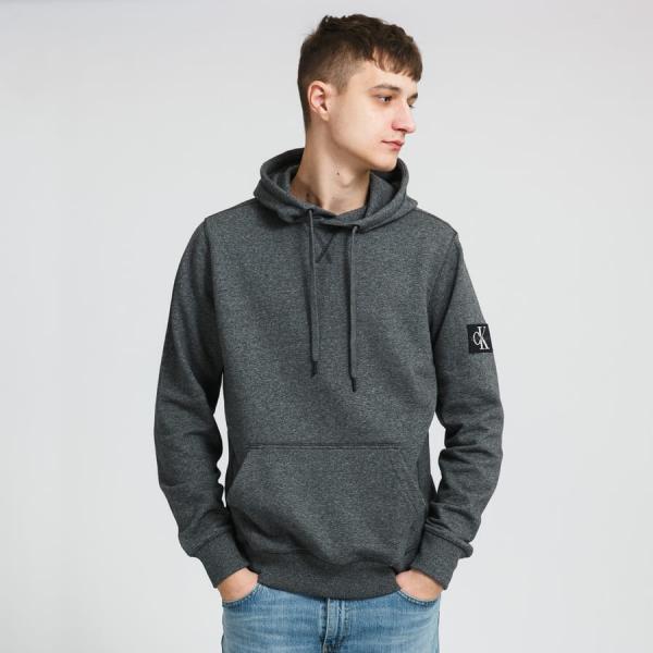 Mikina CALVIN KLEIN JEANS M Monogram Badge Grind Hoodie Grey