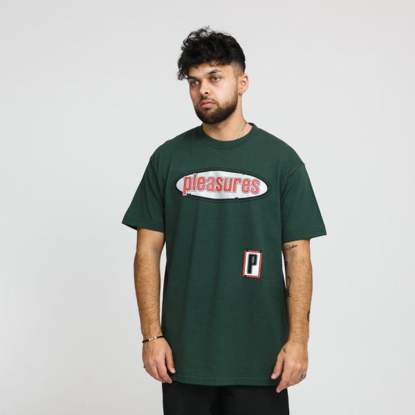 Tričko s krátkým rukávem PLEASURES Eazy Tee tmavě zelené