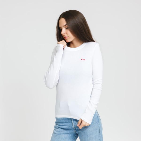 Dámské tričko s dlouhým rukávem Levi's ® W LS Baby Tee bílé