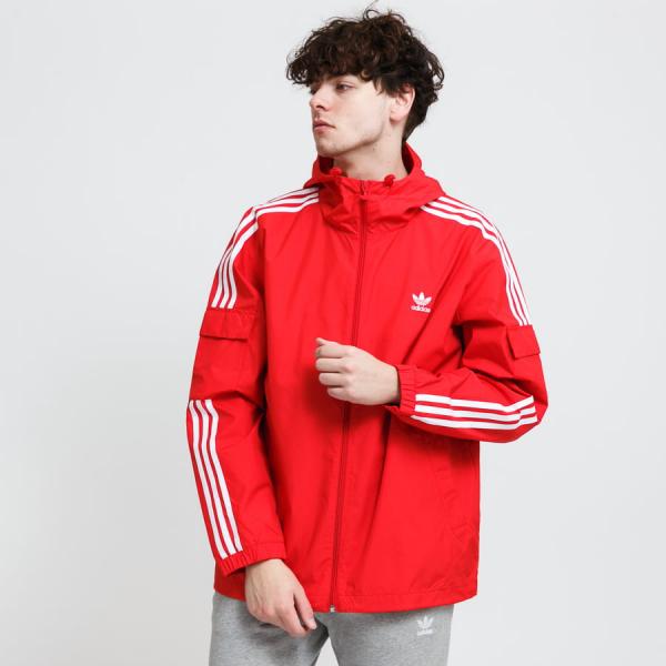 Větrovka adidas Originals 3-Stripes WB FZ červená