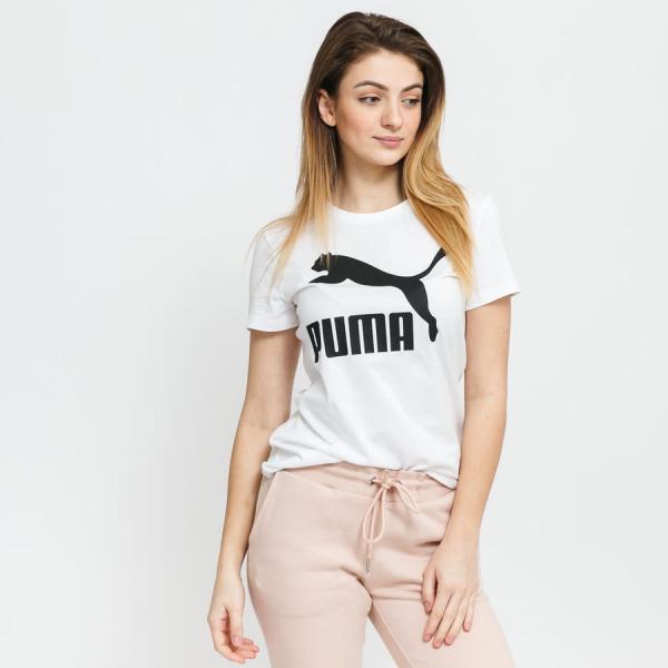 Dámské tričko Puma Classics Logo Tee bílé