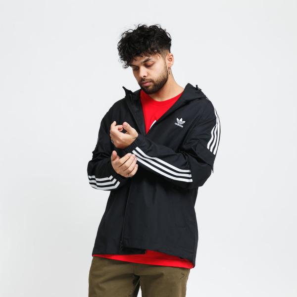adidas Originals 3 Stripes Windbreaker FZ Black